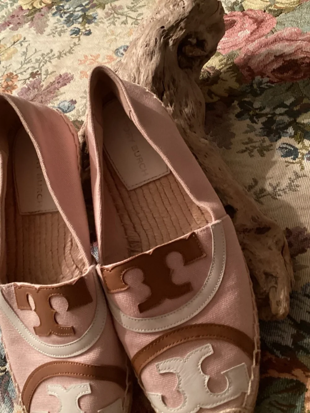 Tory Burch Double T Jacquard Espadrille Slip-Ons